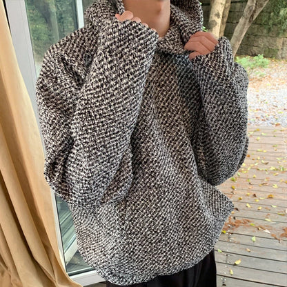 Autumn Clothing Men's Luxury Harajuku Texture Hooded Sweatshirt Casual American Fashion Long Sleeve Vintage Pocket Hoodies M-3XL