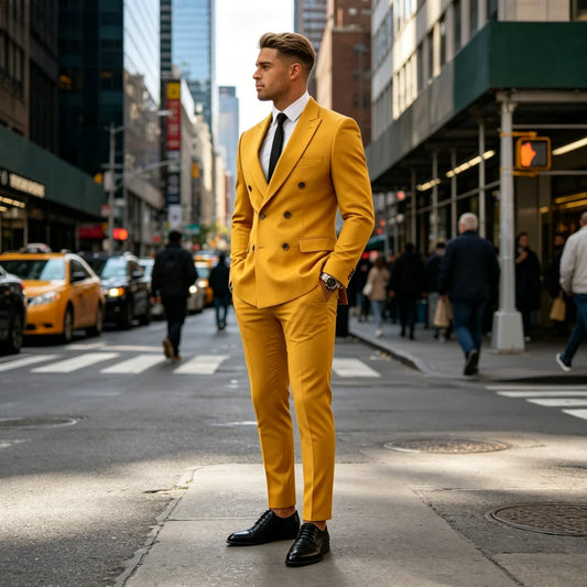 High Quality Slim Fit Men's Tuxedo Two-Piece Suit Smart Casual Wedding Business Wear