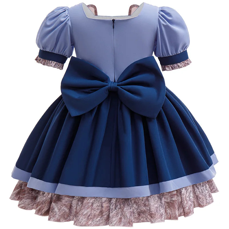 Zootopia Judy Bunny Costume Cosplay for Girls Dress Carnival Party Clothes Disguise Cartoon Zoo Roleplay Fantasia Outfits