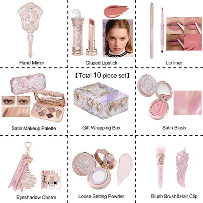 Knight Unicorn Makeup Gift Set Lipstick Blush Setting Powder Starlight Beauty Box Fairy Princess Luxury Cosmetics