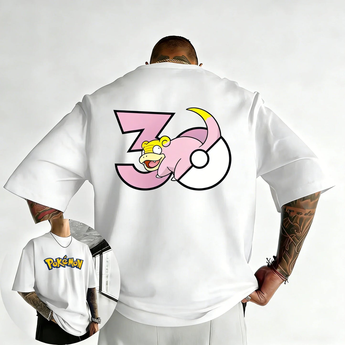 30th Anniversary Slowpunk Printed T-shirt Summer New Men's and Women's Loose Casual Hip Hop Trendy Short Sleeve Top