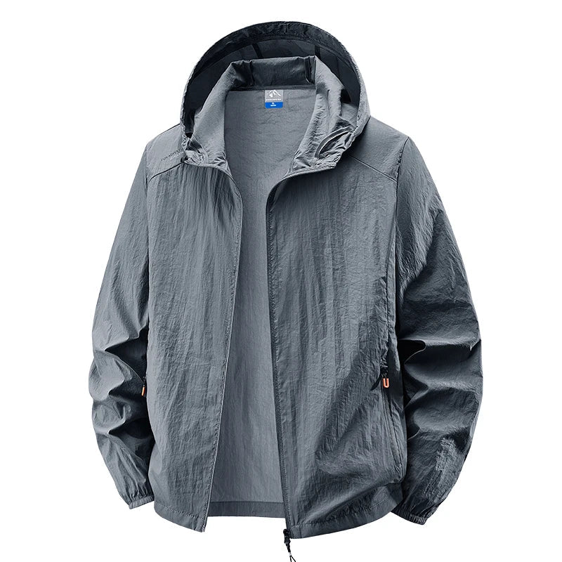 Fast Ship Summer Jackets Men Hooded Windbreaker Coats Camping Sunscreen Clothing Men Ultrathin Fishing Wearing Man Sportswear