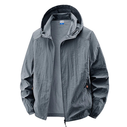 Fast Ship Summer Jackets Men Hooded Windbreaker Coats Camping Sunscreen Clothing Men Ultrathin Fishing Wearing Man Sportswear