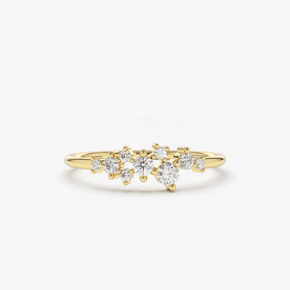 Aliança Moissanite de Prata 925 para Mulheres, Anel de Diamante de Laboratório Brilhante, Joia Fina, Presente