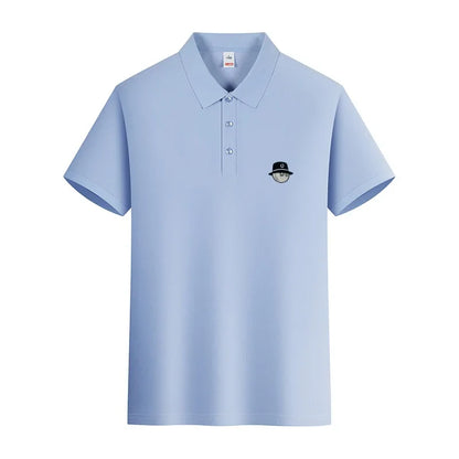 2026 new men's golf short sleeves polo shirt lapel printing ventilate t-shirt business leisure  comfortable exercise men's wear