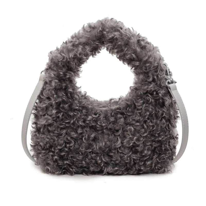 Plush Sweet Shoulder Bags for Women Cute Autumn and Winter 2025 New Versatile Fashion Large Capacity Women's Handbags
