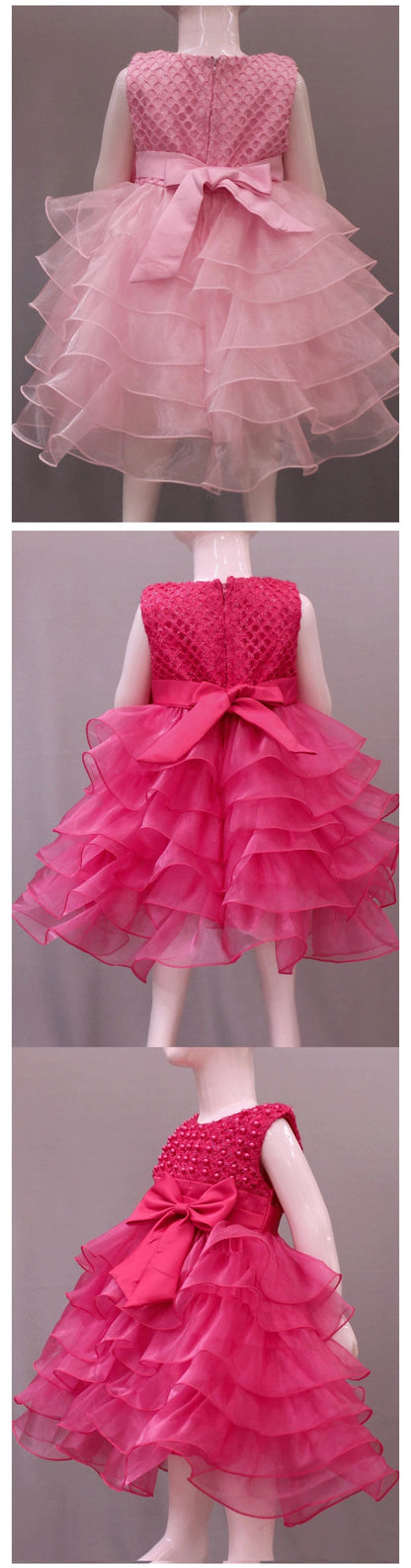 Vestido de Pérolas para Bebês Meninas, Princesa, com Camadas, Vintage, para Festa de Aniversário, Vestido de Baile de Natal, Roupinhas de Bebê de 3 a 24 Meses