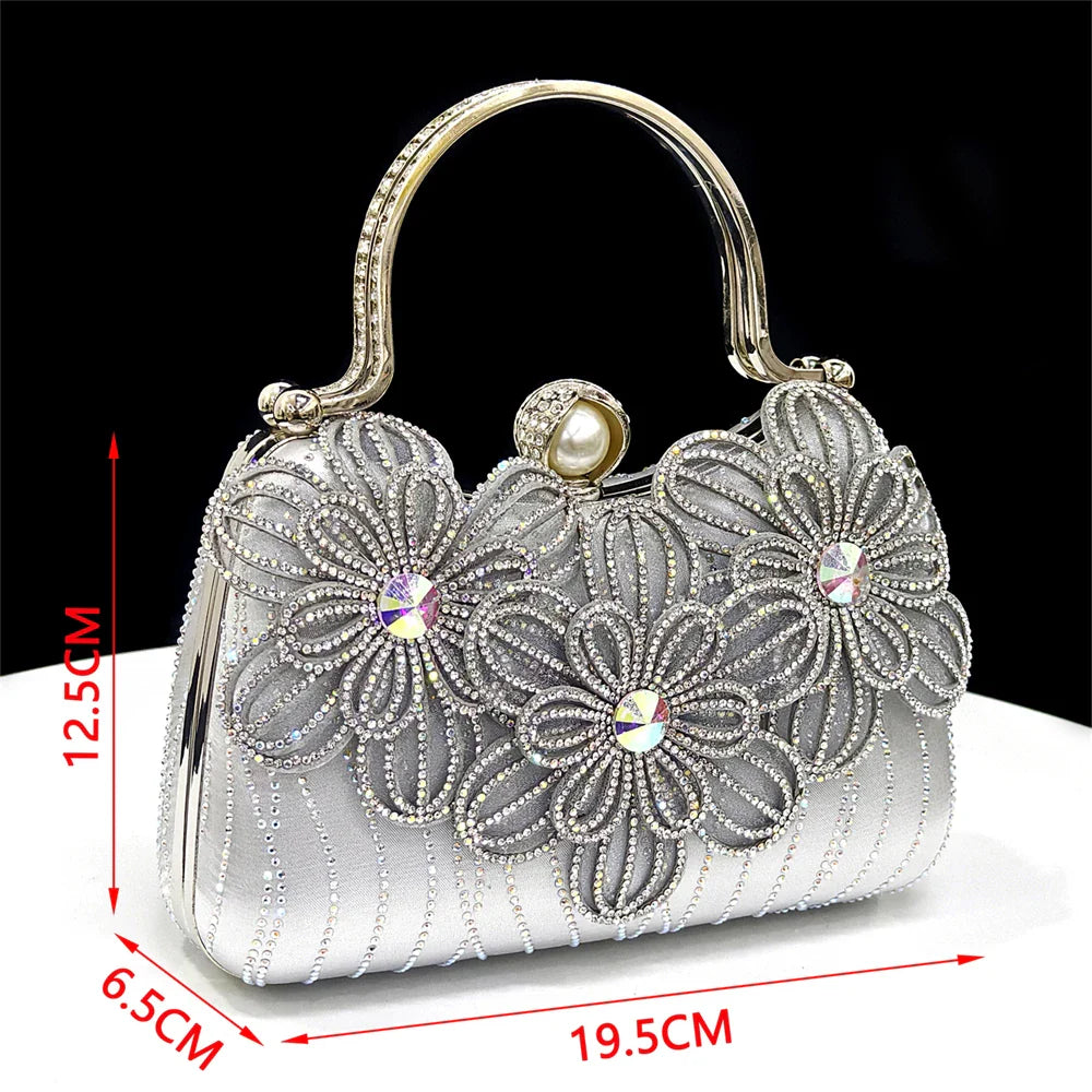 Italian Fashion Women's Elegant Orange Heels & Rhinestone Clutch Bag Set – Perfect for Parties and Special Occasions