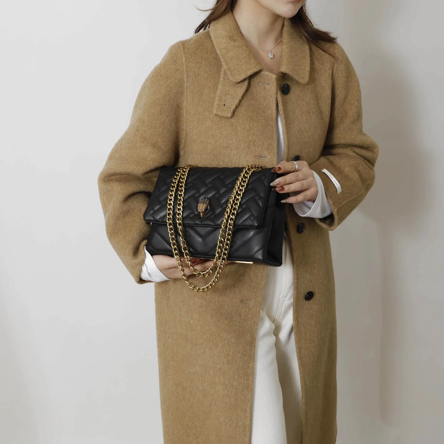 2026 New Chain Bag Textured Rhombus Embroidery Thread Single Bag Versatile Single Shoulder Crossbody Hot Selling Women's Bag