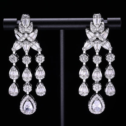2023 New Dubai Nigeria Africa 4-piece Set Women's Cubic zirconia Jewelry Set Bridal Wedding Party Luxury CZ Crystal Jewelry Set