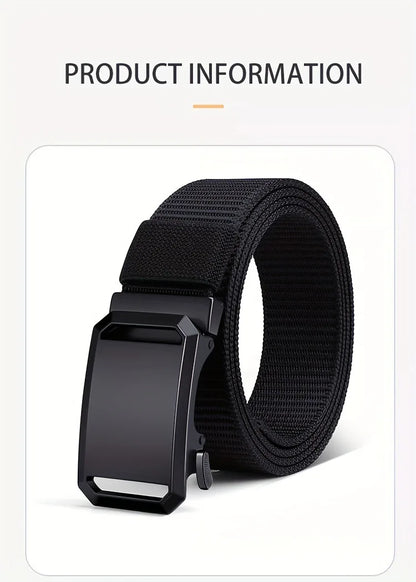 Newest Automatic Buckle Belt Canvas Tactical Waist Belt Durable Casual Outdoor Hunting Golf Adventure Training Pant Belt for Man