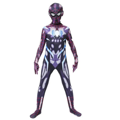 Anime Superhero  Costume Miles Morales Cosplay Zentai Bodysuit  Halloween Costumes Kids Superhero Costumes Movie Characters