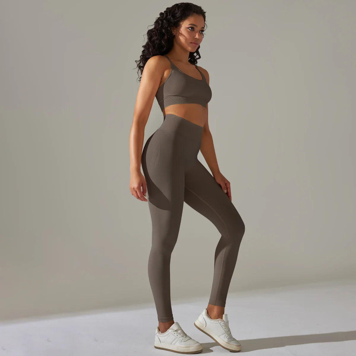 2 Pcs Women Yoga Set Sexy Seamless Sports Set Gym Fitness Bra Set Hip Push Up Leggings Set Workout Clothing Women Sportswear