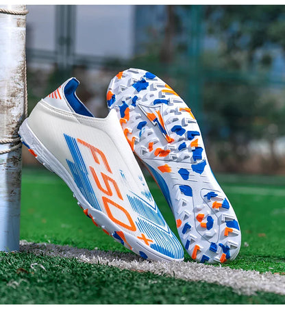 X2517 Slip-on F50 Mens Football Boots Boys FG/TF Training Studded Fast Soccer Cleats Pro Non Slip Football Shoes for Man 35-45