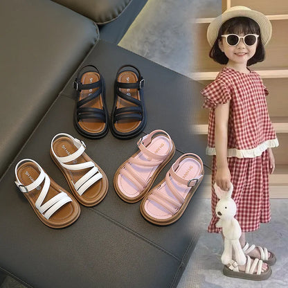 New Cute and Versatile Girls' Sandals with Exposed Toes/Children's Summer Shoes3311