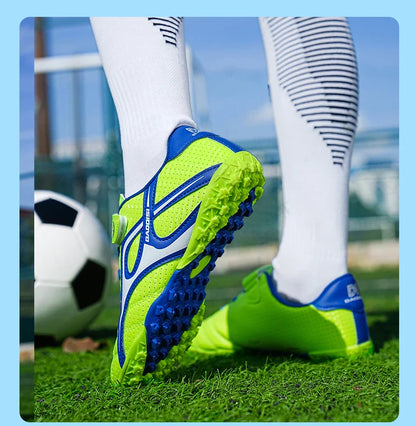 Kids Unisex Soccer Shoes Boys Grils Football Boots Non-Slip Training Indoor Outdoor Athletic Shoes Breathable Ultralight Sports