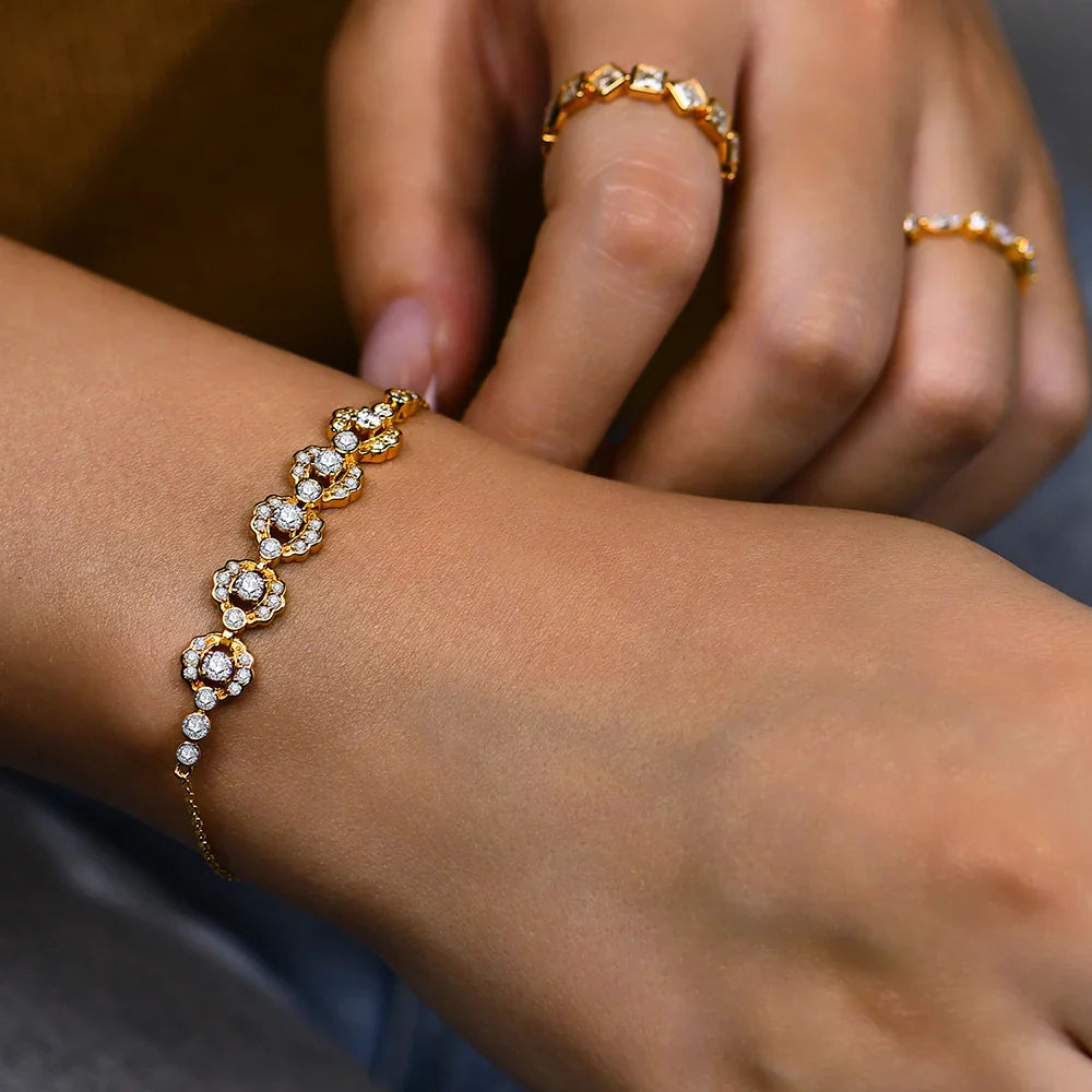 Real D Color Full Moissanite Bracelet for Women S925 Sterling Silver Au585 Solid Gold Engagement Fine Jewelry Wholesale
