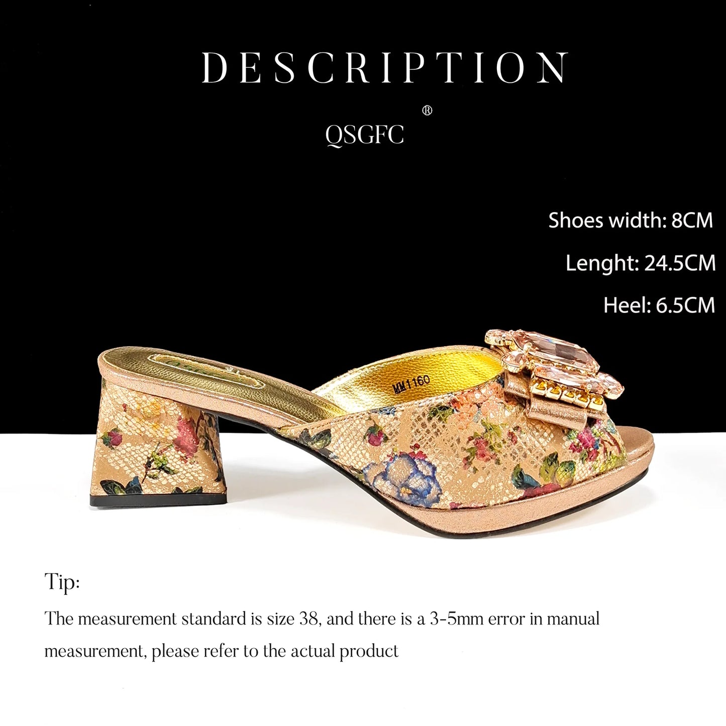 Italian Sandals and Bags Matching Set 2026 Women Heel Party for Rose Gold Colour Wedding Bigger Size Thick Heel Shoes