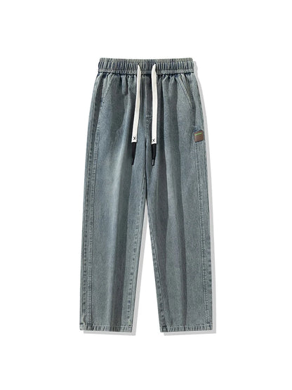 Spring Autumn Baggy Jeans Men Trousers Wide Leg Straight Denim Pants Daily Streetwear Loose Casual Jeans Asian Size L-6XL