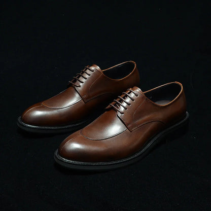 Luxury Handmade Wedding Party Men's Dress Shoes Cow Genuine Leather Lace-up Oxfords Derby Formal Business Social Male Footwear