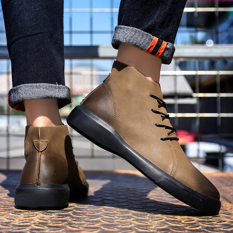 Winter Men Boots High Quanlity Warm Leather Mens Ankle Boots Male Waterproof with Fur Snow Boots Casual Shoes for Men Botas