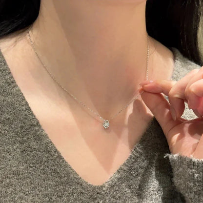 D VVS1 0.5CT Moissanite Necklace for Women Mermaid's Tears Pendant Wedding Party Fine Jewelry S925 Sterling Silver Gifts