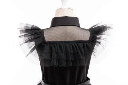 Weirdo Family Costume with Belt Halloween Role Play Gothic Cosplay Apparel The Day Begin with W Birthday Party Ball Gown Dresses