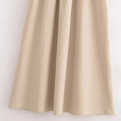 Women's Black Long Dresses 2025 Spring Sleeveless Elegant Dresses Fashion Casual Vintage Party Khaki Dresses Vestidos