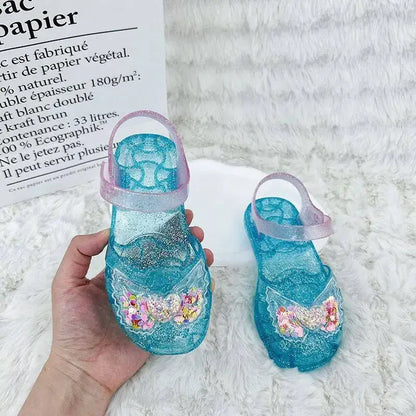 2025 New Summer Children's Sandals Little Princess Shoes Girls Sandals Baby Jelly Shoes Girls Beach Shoes