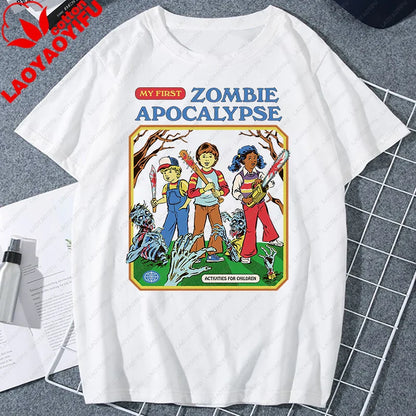 Let's Sacrifice Toby Horror Satanist Graphic Tops Unique Creative Cartoon Streetwear Unisex Scary Short-sleev Tee Ropa Hombre