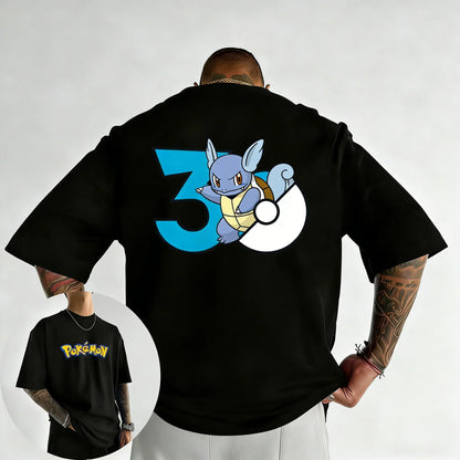 Printed T-shirt Summer Men's and Women's Loose Casual Hip Hop Trendy Short Sleeve Top