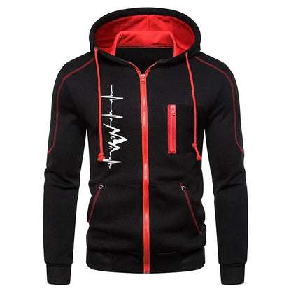 High Quality Autumn Winter Outdoors Hoodie Daily Men's Clothing Jogging Casual Sports Single Piece Zipper Jacket and Sport Pants