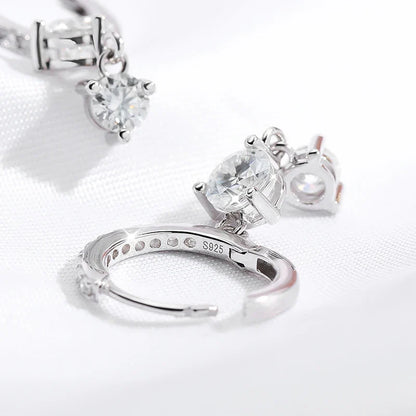 1.6cttw Moissanite Drop Earrings for Women Gold Color S925 Sterling Silver Earring Girls Luxury Gift Wholesale Jewelry