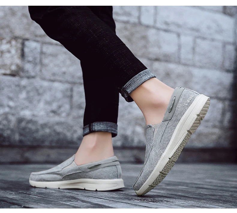 Mocassins Para Homens Sapatos Outono Novo Masculino Sapatos de Lona Clássicos Sapatos de Lazer Confortáveis Tênis Respiráveis Para Homens Mocassins