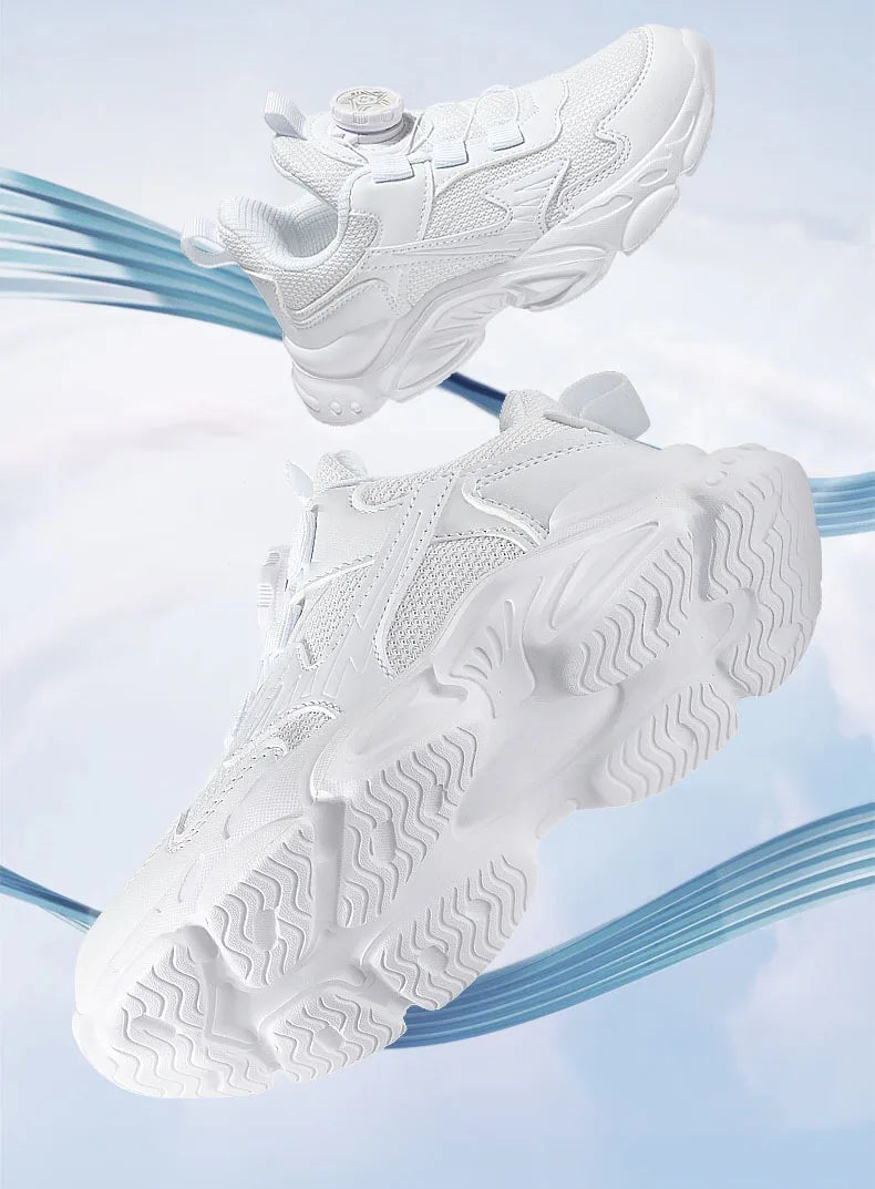 Children's Basketball  Sports Shoes Breathable Student White School Walking Shoes Anti-skid Boys Girls Casual Running Sneakers