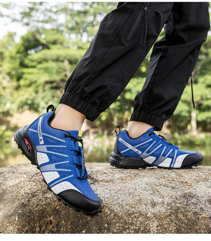 Sapatos de Caminhada Masculinos e Femininos Impermeáveis para Exteriores Tênis de Treino com Cadarço para Escalada Trekking Tênis de Montanha para Caminhada e Caça Tênis Táticos