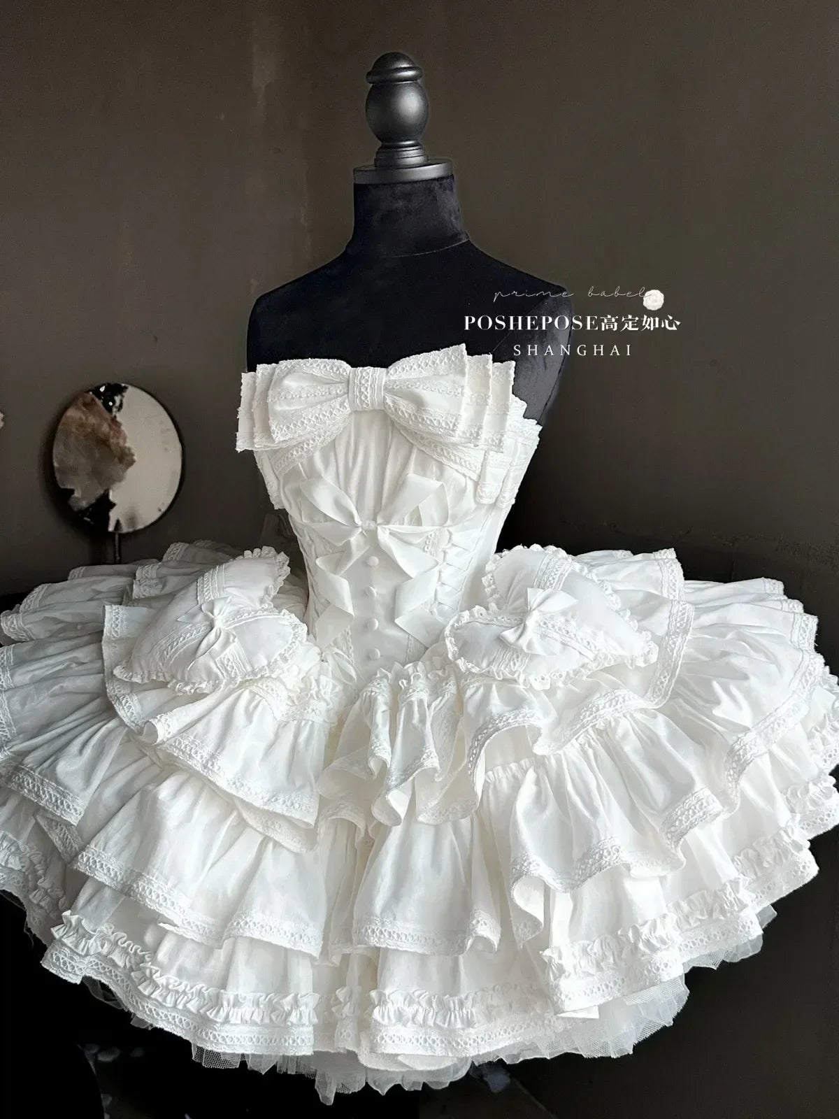 Girls Birthday Lolita Dress 2024 Spring and Summer Women's Tube Top Satin Bowknot Slim Pettiskirt Short Mini Party Dress