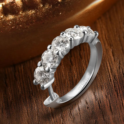 D Color Moissanite Loop Earring 925 Sterling Sliver Plated with 18k White Gold Earring for Women Sparkling Fine Jewelry