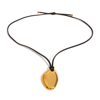 Waterproof Stainless Steel Micro Trend Cord Necklaces Women Statement Metal 18K Gold Plated Trendy 2024 Jewelry collares