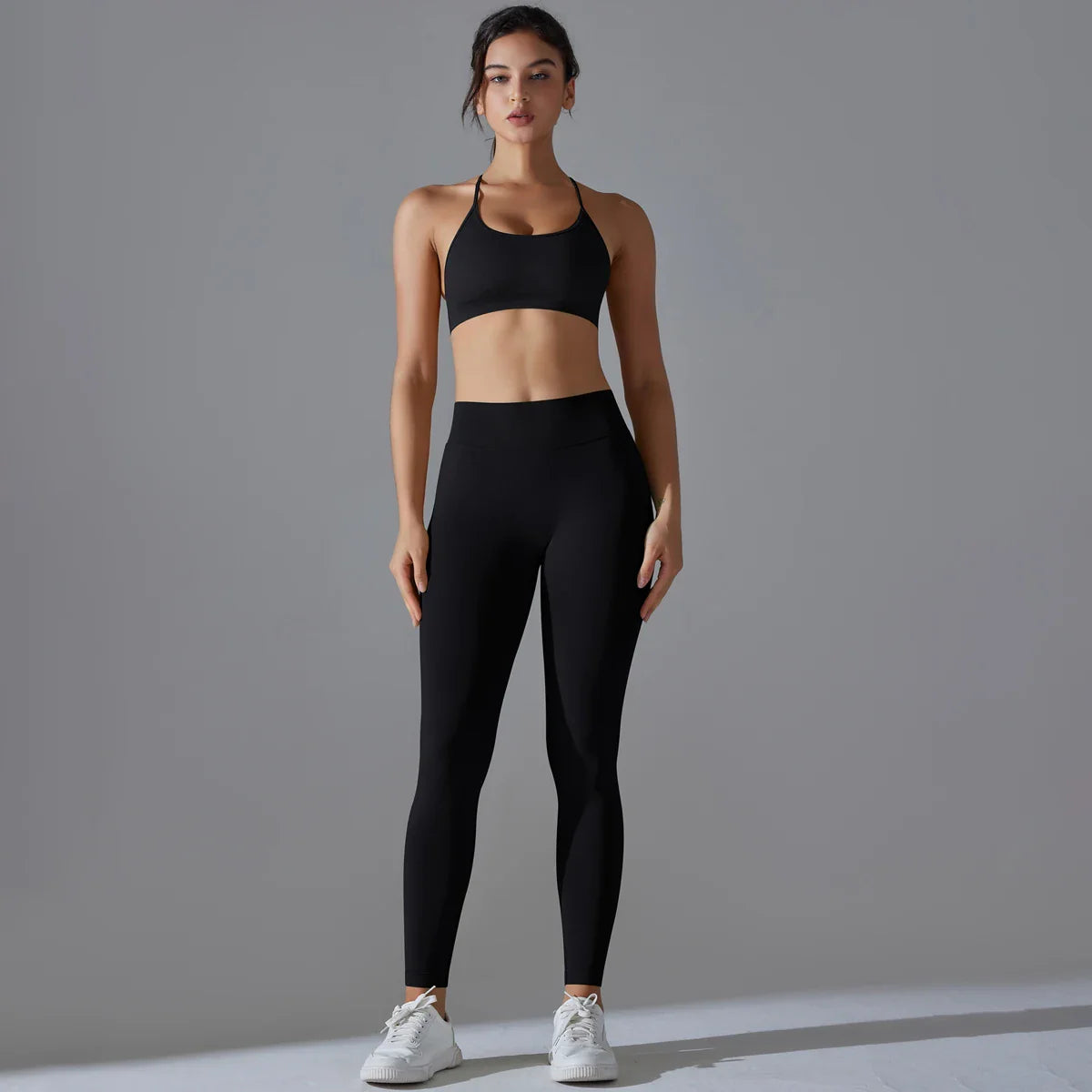 Ribbed Set Woman 2 Piece Seamless Yoga Set Gym Wear Push Up Sports Bra Leggings For Women Workout Outfit Sportswear Tracksuit
