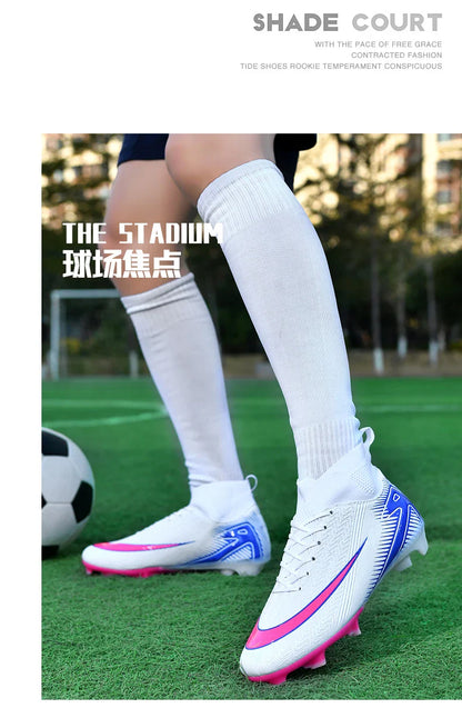 Men Football Boots Professional Soccer Cleats Non Slip Resistant Training Shoes Outdoor Match Sneakers Adult Teenagers Athlete