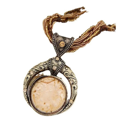Bohemian Multilayer Necklace Vintage Beads Chain with Crystal Pendant Free-spirited Fashion Jewelry for Women Gift