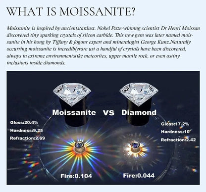 High-end women's jewelry 9999 24K real gold women's ring moissanite ring 1 carat rose fountain crown finger