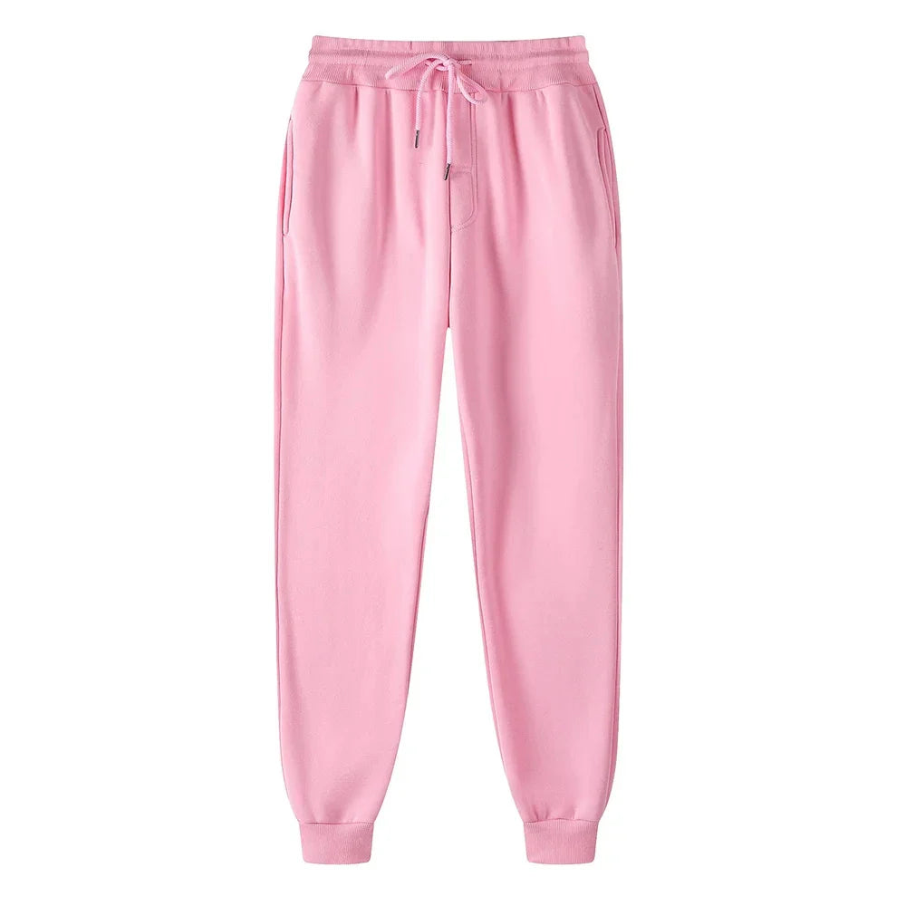 Men's women's Oversize Fleece Sweatpants Casual Drawstring Jogger Trousers with Pockets for Gym Workout Running Sport Long Pants
