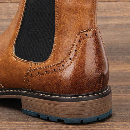Size 8-13 Retro Men Boots 2025 Fashion Comfortable Spring Leather Boots