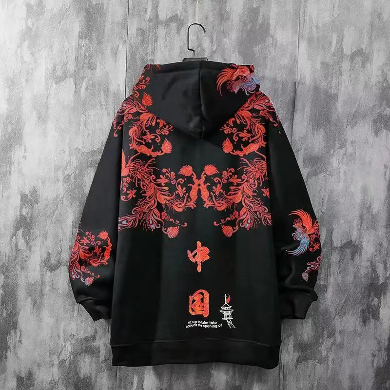 Moletons Pretos com Estampa de Anime Essenciais com Capuz Feminino Estética Coreana Moda Fofa Moletons com Capuz Streetwear para Mulheres