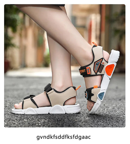 Children's sandals cartoon soft-soled non-slip boys' sandals in summer hook and loop fashion girls' sandals 4-10 years old 38