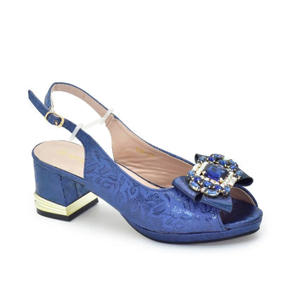 Rhinestone Ladies Shoes and Bags Original Italian Nigeria Party Shoes and Bags for Women Elegant Heeled Shoes for Women