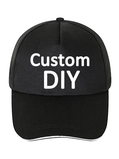 Baseball Caps Custom DIY For Men Woman Hat Custom Logo Men's cap Print Text Design Trucker velcro Hat designer cap men