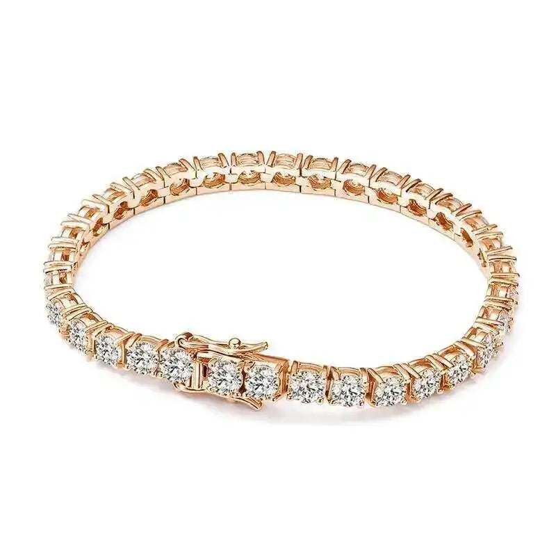 925 Sterling Silver Moissanite Tennis Bracelet D VVS1 with GRA Certificate Exquisite and Luxurious Jewelry Gift